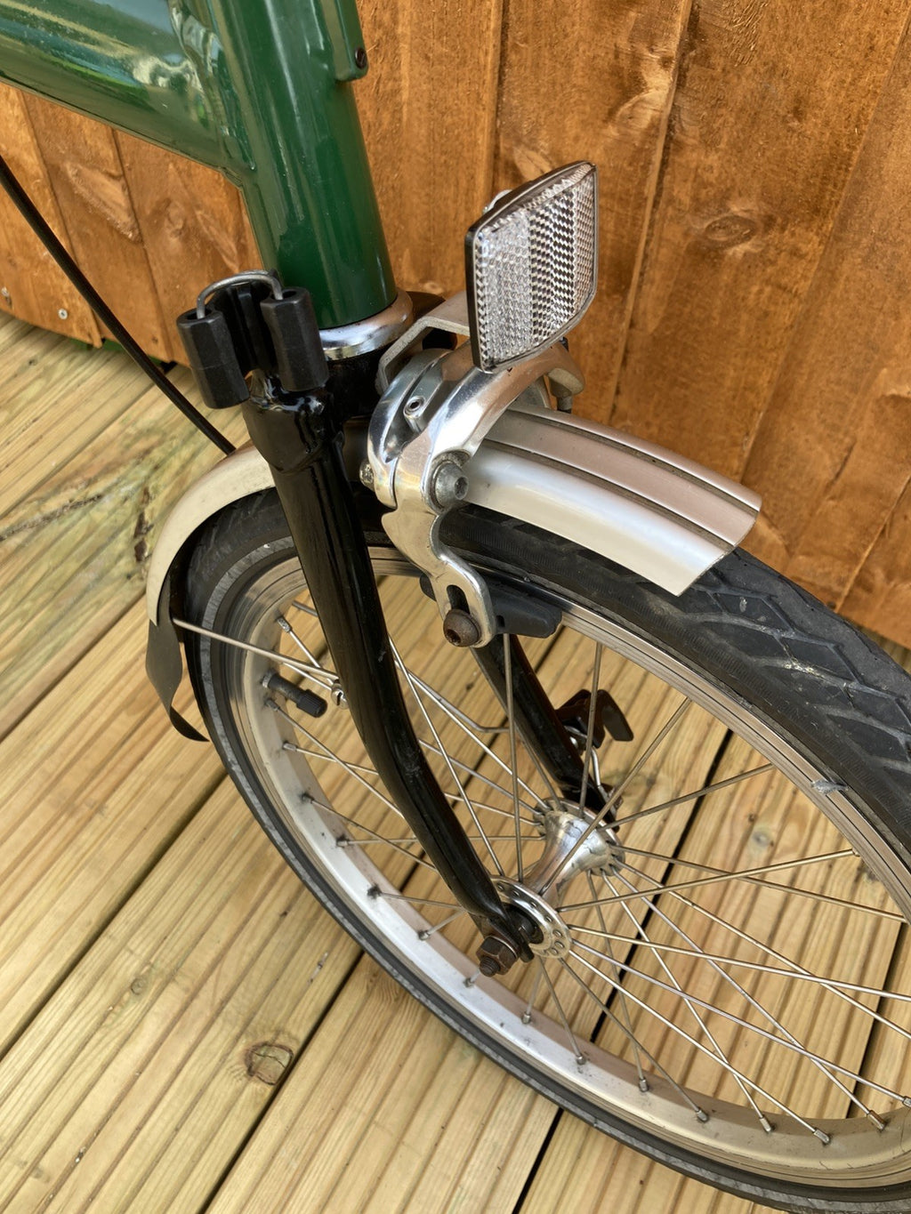 Brompton Racing Green Folding Bike 3 Speed + Brooks Saddle + Brooks Grips
