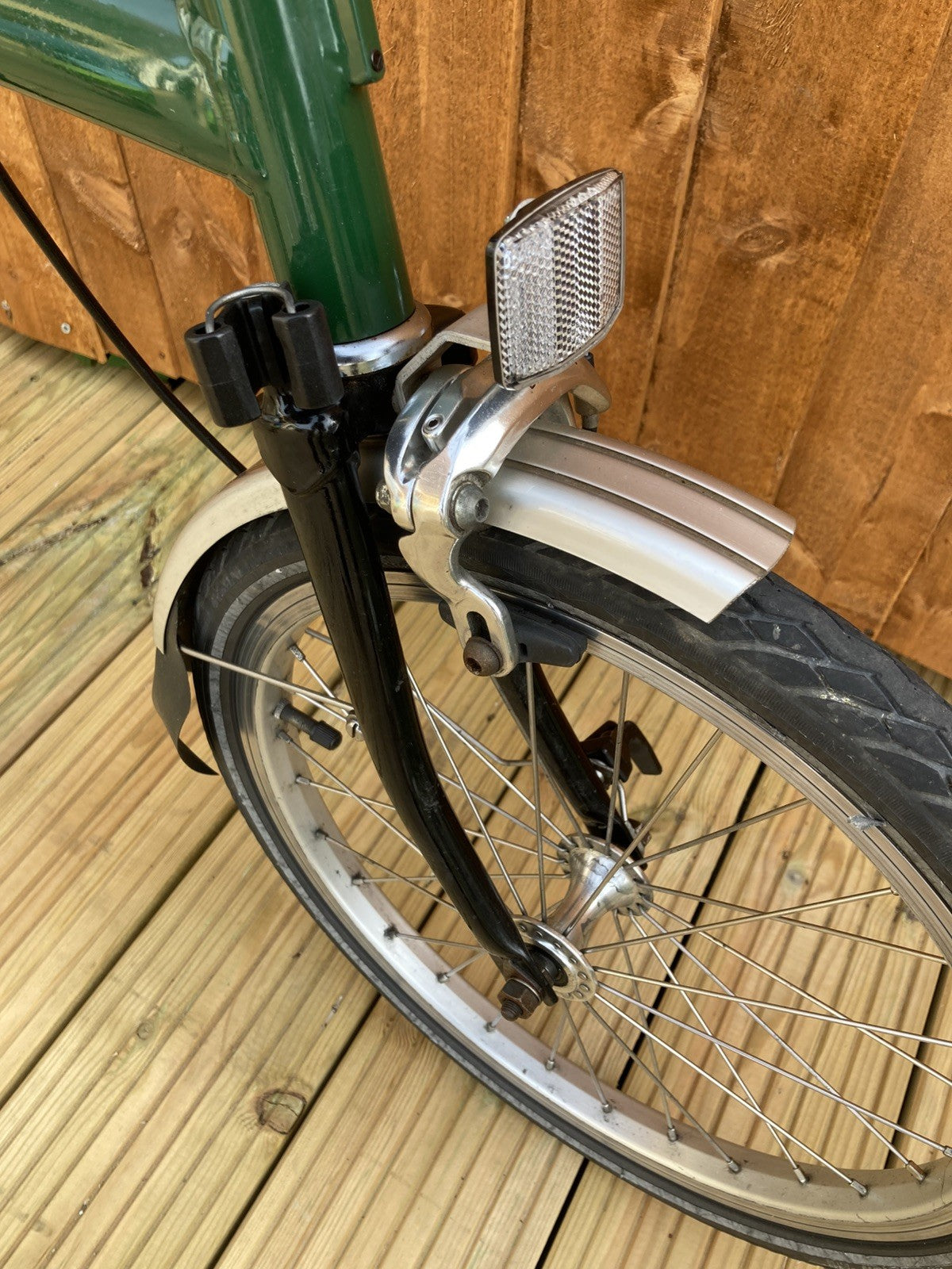Brompton Racing Green Folding Bike 3 Speed + Brooks Saddle + Brooks Grips