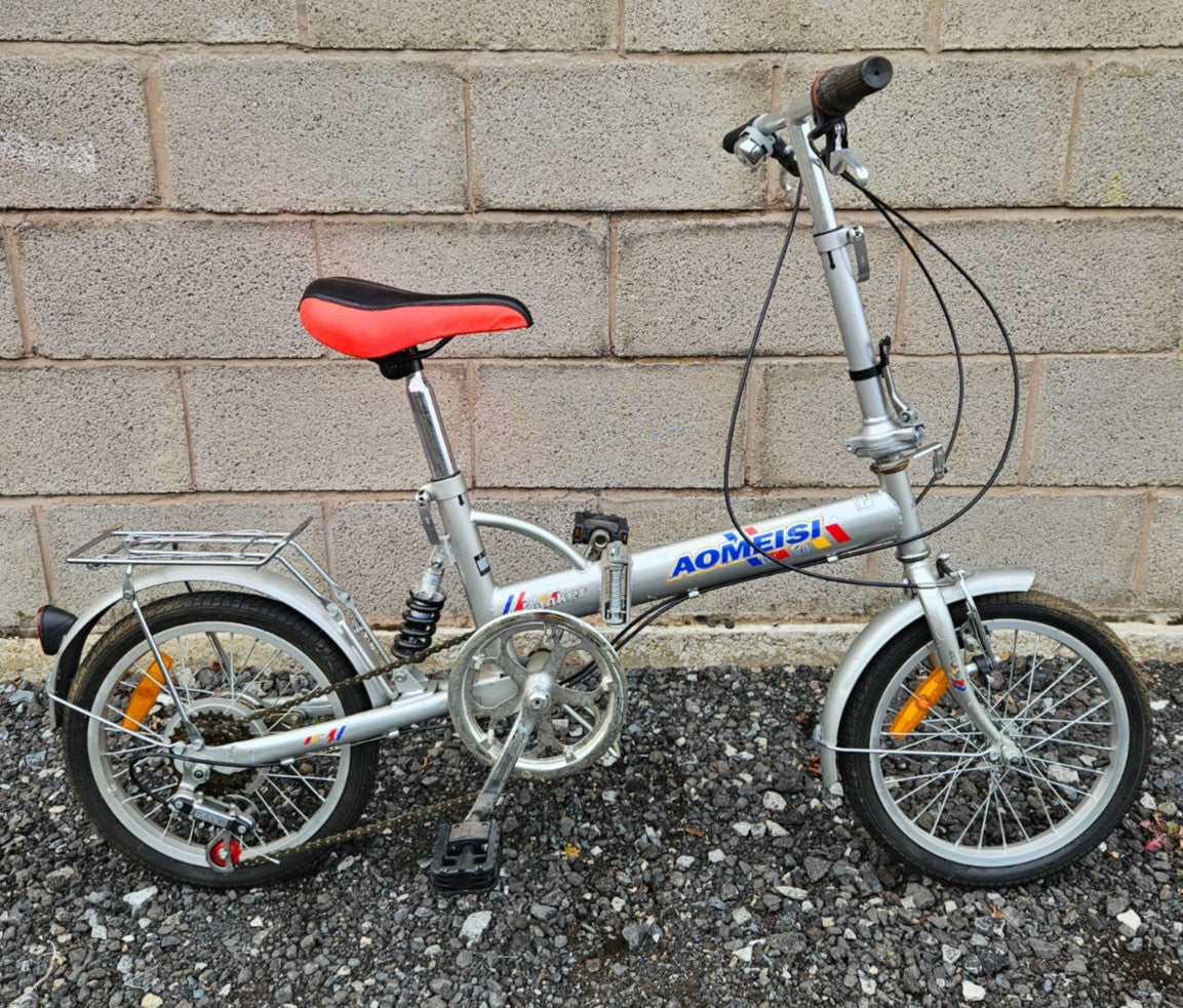 Aomeisi Hanker Folding Bike, 5 Speed, 16" Wheels, 12" Frame, Rear Suspension VGC