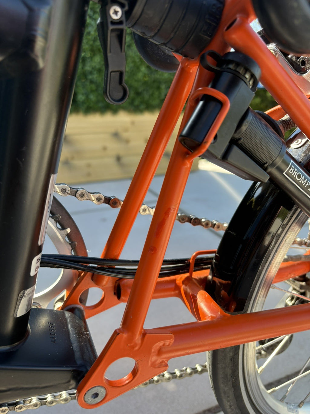 Brompton S6L 2014 6-Speed Folding Bike - Orange & Black - Very Good Condition