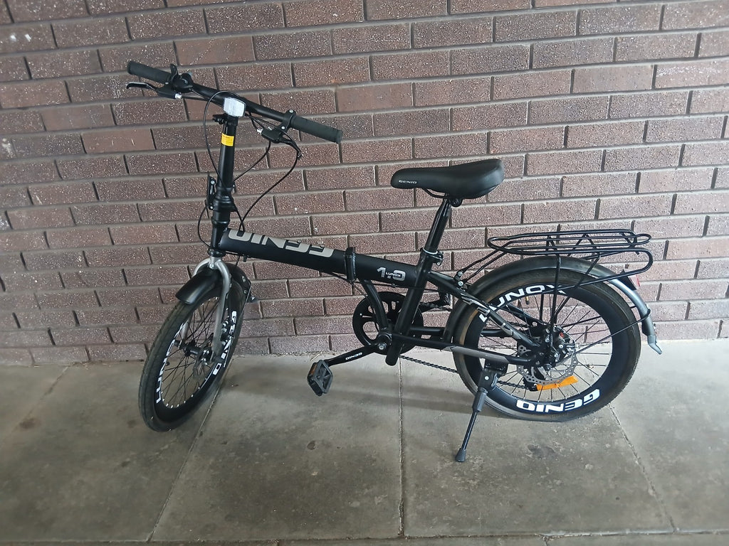 Lunox 20in 7 Speed Folding Bike Mechanical Disc Brakes Rear Rack Mudguards