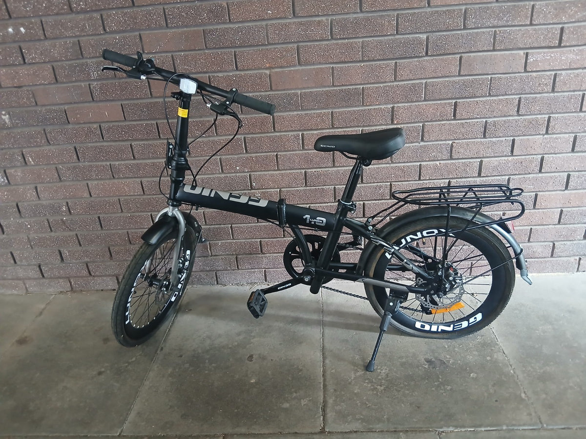 Lunox 20in 7 Speed Folding Bike Mechanical Disc Brakes Rear Rack Mudguards