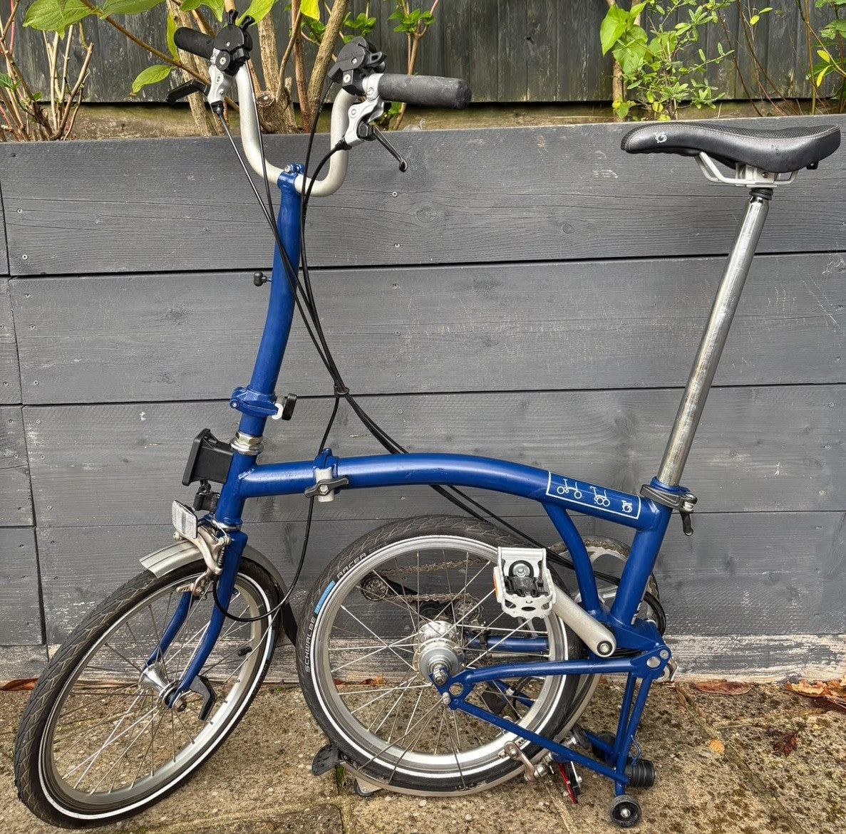 Brompton H6L C Line 6 Speed Folding Bicycle in Cobalt Blue - Light Leisure Use