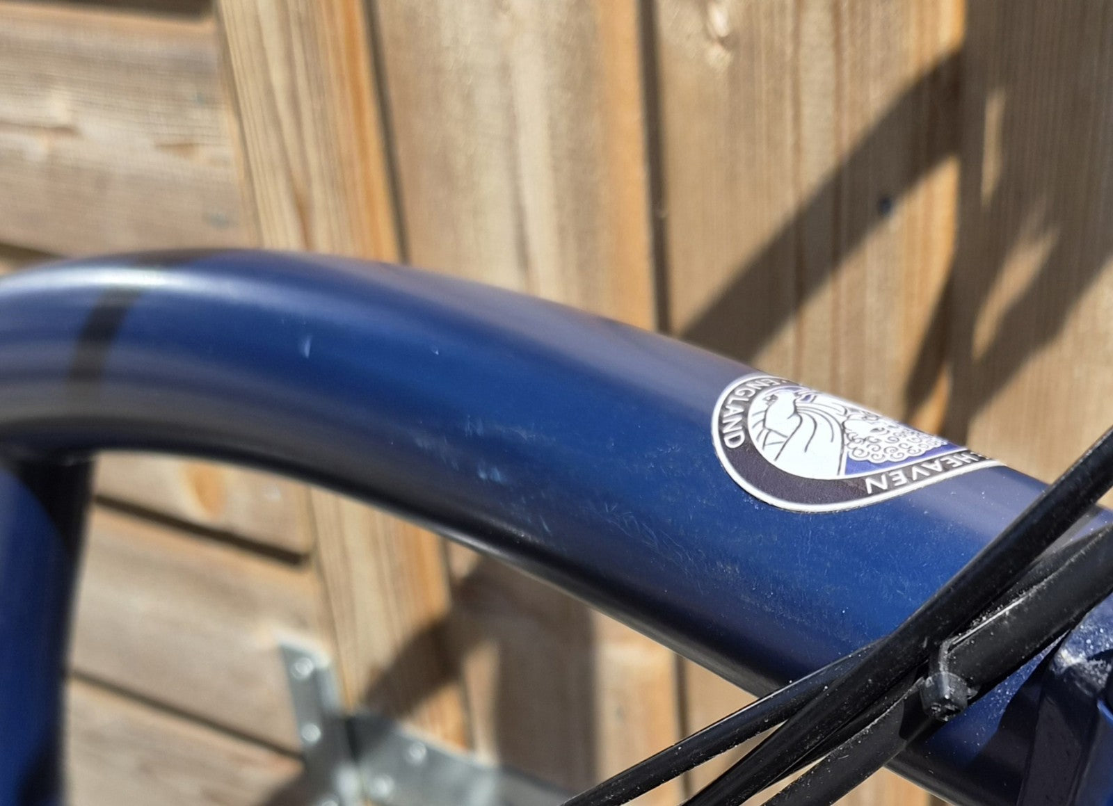 Brompton 16in Folding Bike Blue with Silver Mudguards Headlight Rear Light