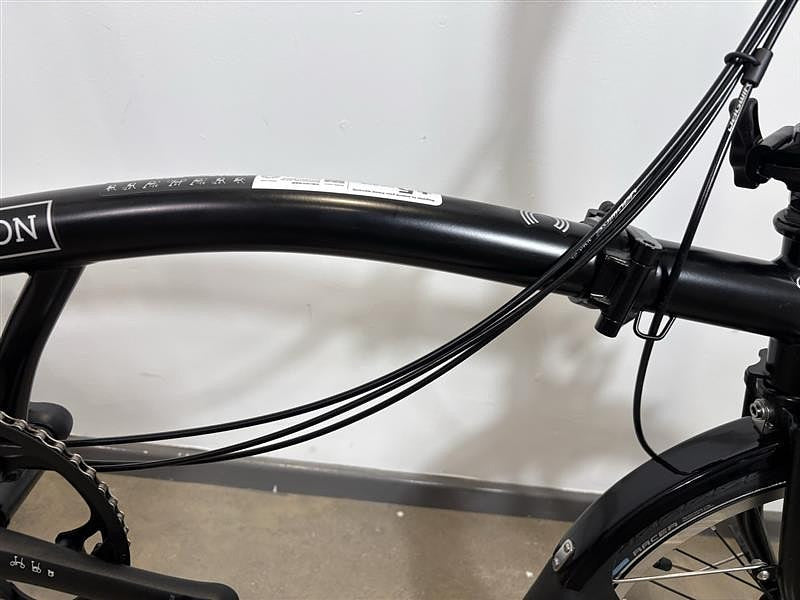 Brompton C Line 6 Speed 2023 Mid Handlebar Folding Bike - Matt Black