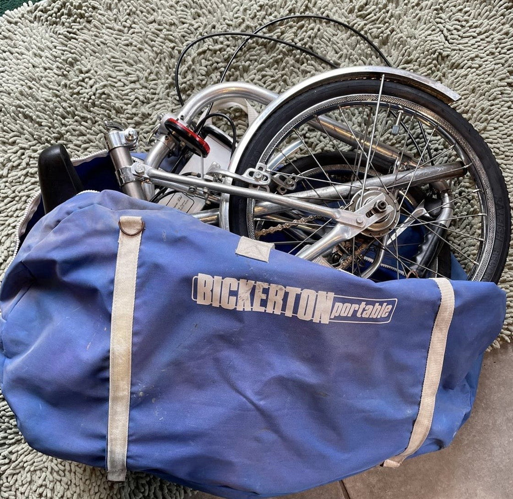 Vintage Bickerton Folding Bike With Original Carry Bag- Collectible