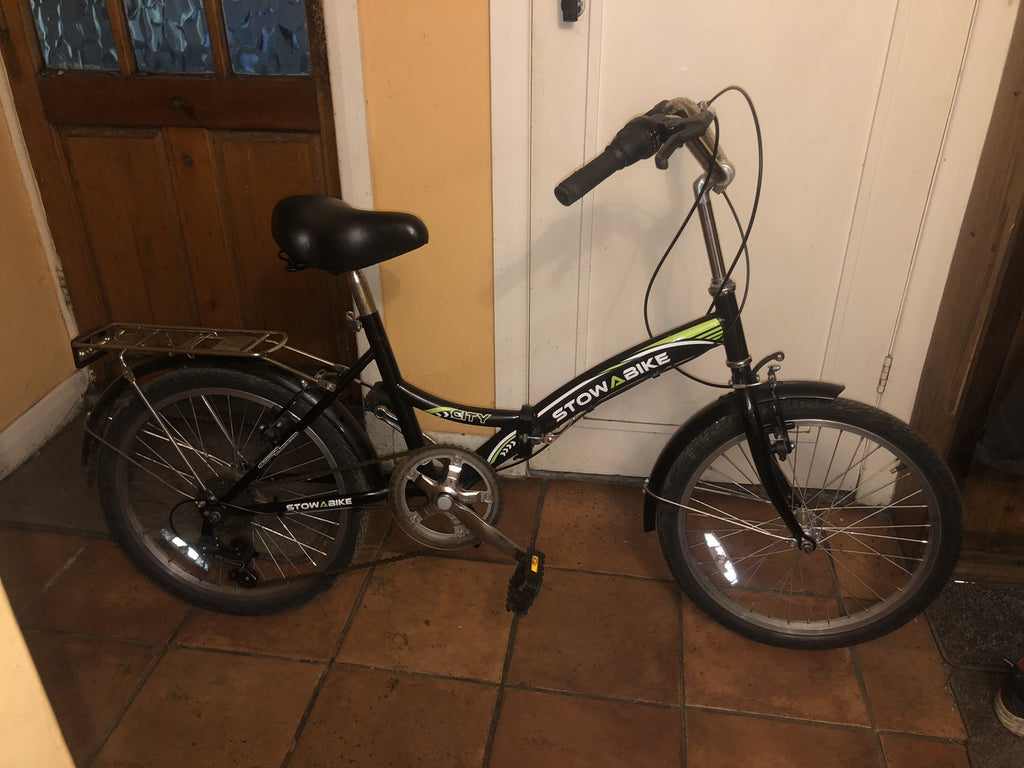 Stowabike Pro Folding City Bike Shopping Compact Bus Train 6 speed Shimano gear