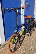 Raleigh Stow-A-Way 20in Folding Bike Blue w/ Rear Rack, Mudguards, Reflectors