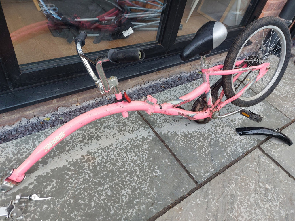Weeride Co-Pilot 20in Kids Bike Pink 1-Speed Steel BMX Bars Folding Reflectors