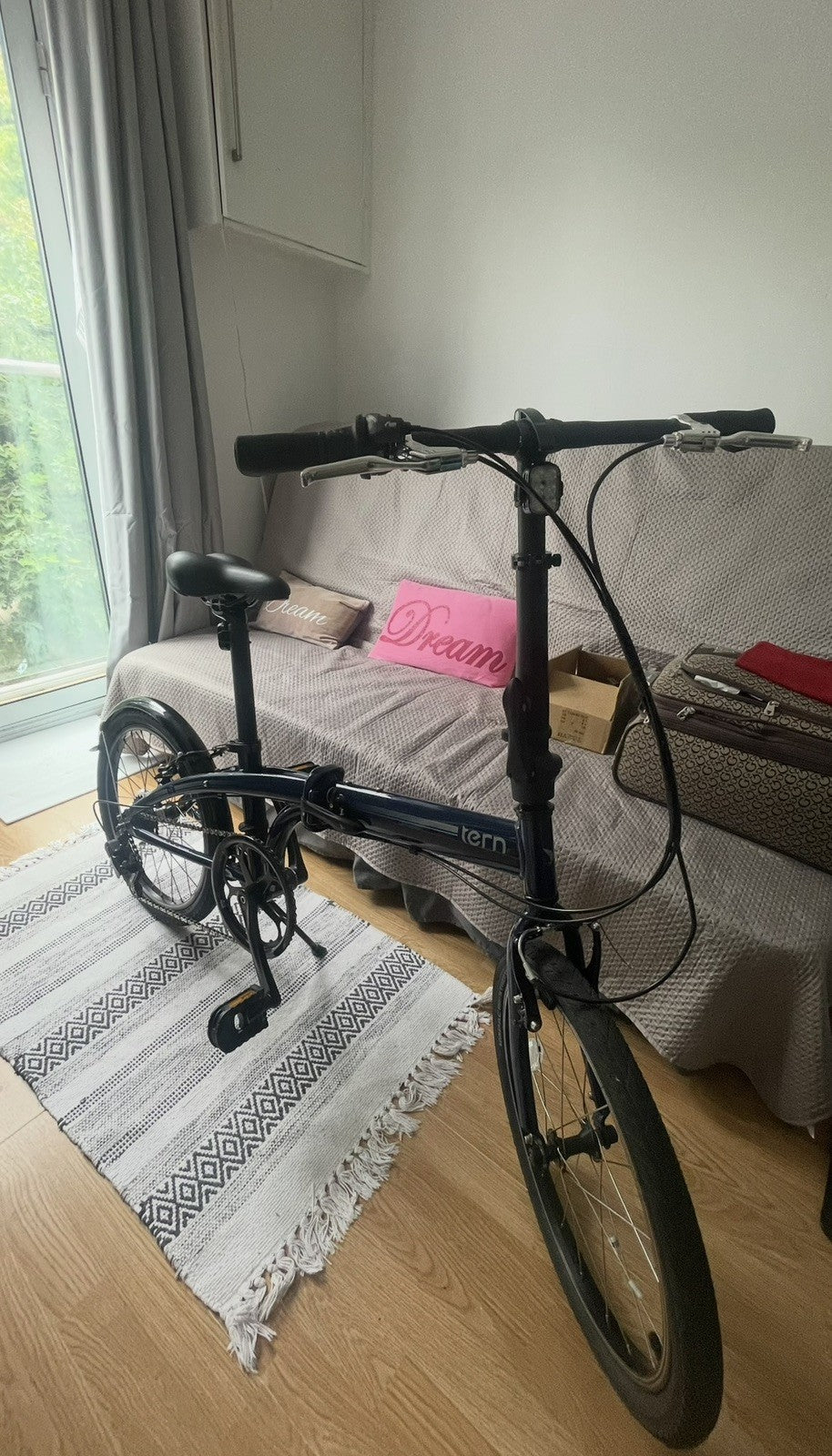 Tern Folding Bike 20in Blue/Black Flat Bar V-Brakes Mudguards Kickstand