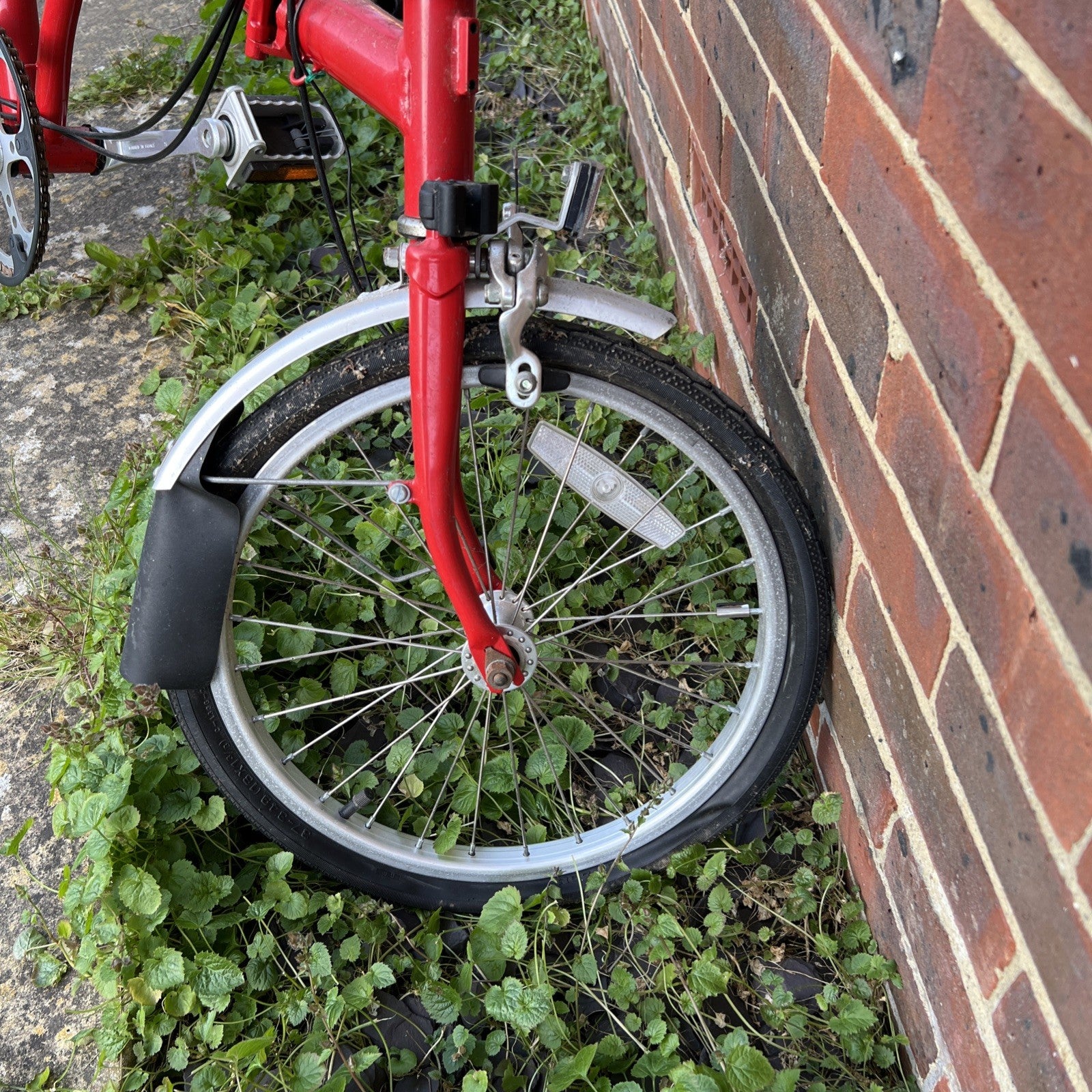 Brompton Bike Red.  Model L3.   Year 2004.  Poor Condition .