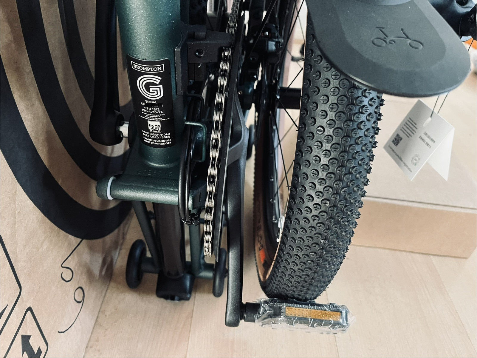 Brompton G Line, 8 speed w Roller Rack 2026 - Forest Green - Size Medium