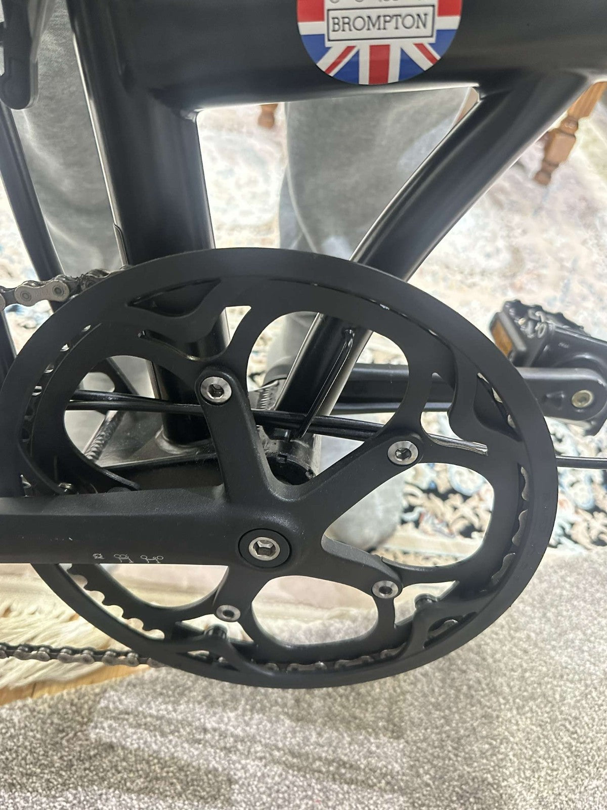 Brompton Folding Bike 16in M Frame Black Caliper Brakes Flat Bar Mudguards