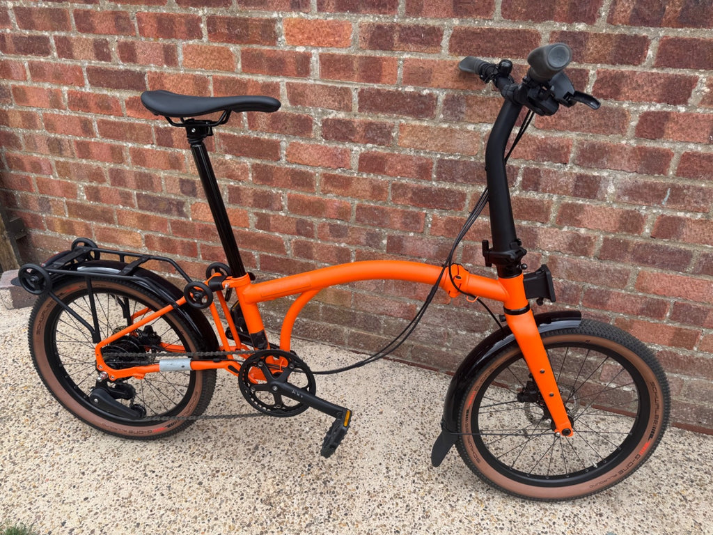 Brompton G Line Folding Bike - Small - Roller Frame - 8 Speed Alfine - Mudguards