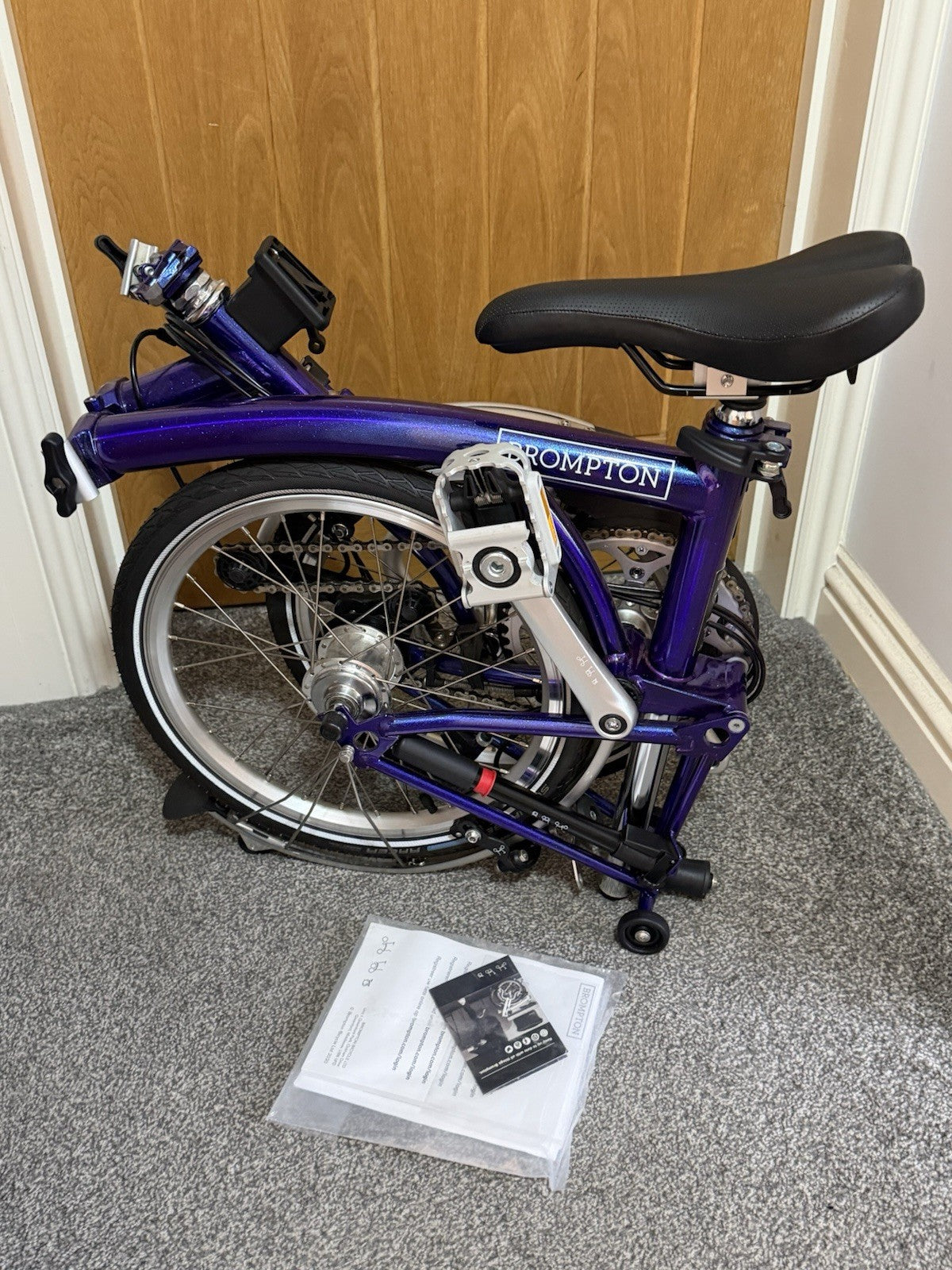 BROMPTON M6L FOLDING BIKE IN METALLIC PURPLE