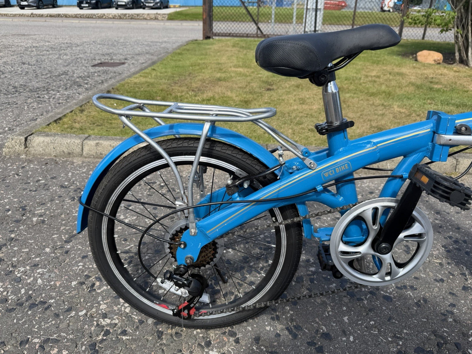 WCI Folding Bike Unisex Shimano 6 Gears Blue New