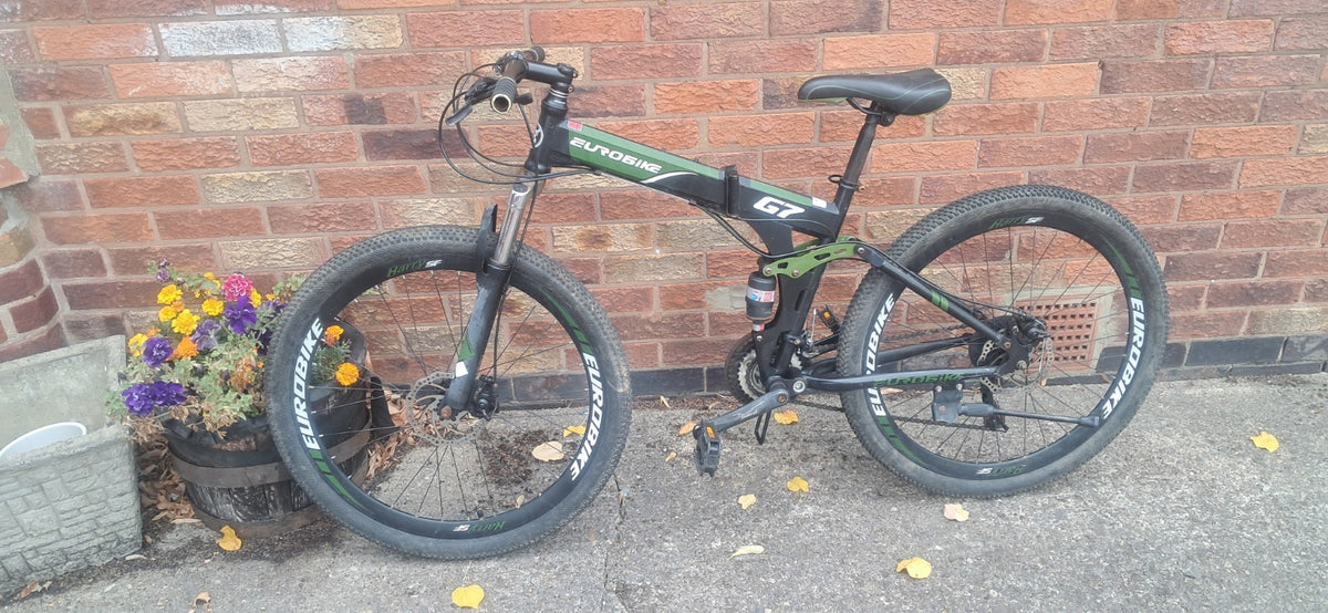 EUROBIKE G7 26in folding   Full Suspension Mountain Bike  Mech Disc brakes 27.5