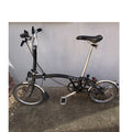 Brompton Folding Bike 16in Black Unisex Adults, Mechanical Rim Brakes