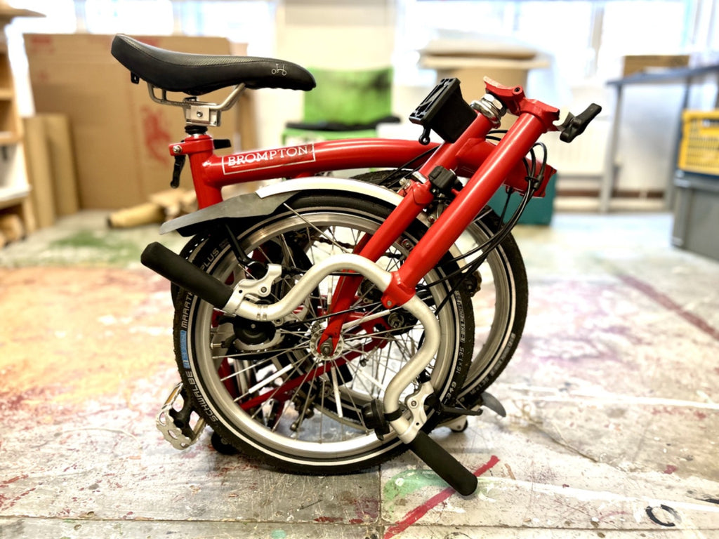 Brompton M3L folding bicycle in Red Excellent Condition