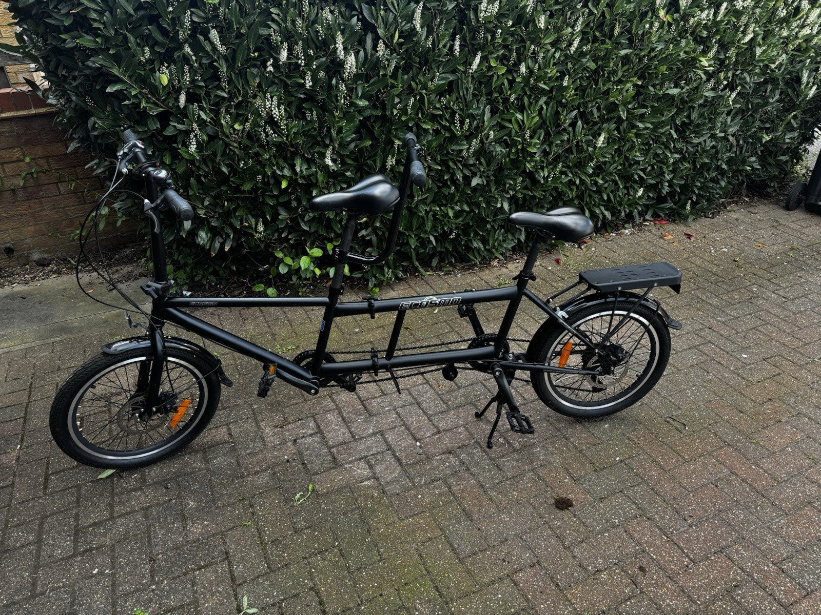 Ecosmo 20TF01BL 20 Inch Wheel Folding Tandem Bicycle Bike - Black