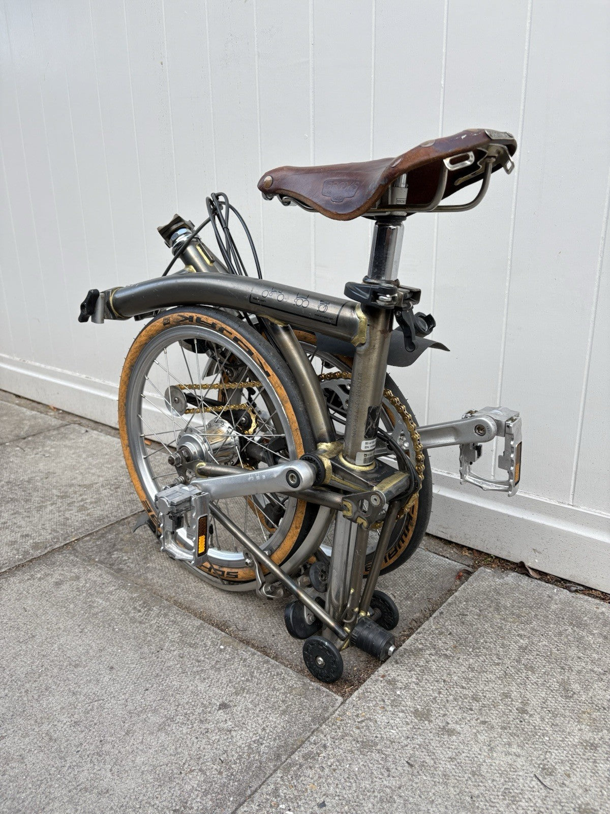 2015 Brompton Raw Lacquer Folding Bike 3 Speed