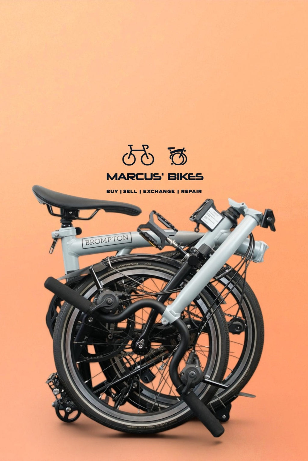 Brand New Brompton P Line Explore - 12 speed - Lunar Ice
