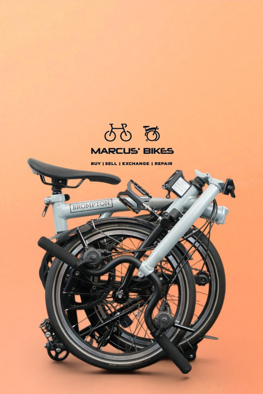 Brand New Brompton P Line Explore - 12 speed - Lunar Ice