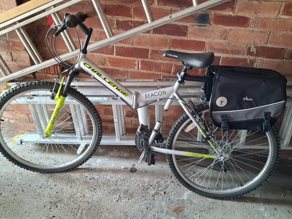 Challenge Beacon 26" Folding Mountain Bike 18-Speed, Front Suspension, Adult
