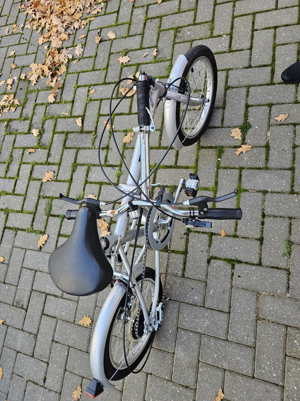 Seasure Folding Bike 16" 6-Speed Compact Lightweight Commuter Silver