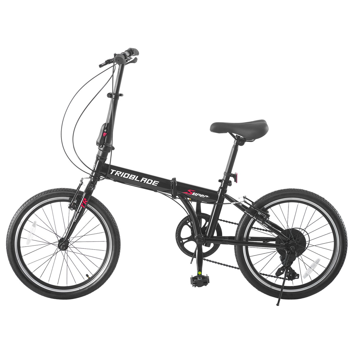 20 inch Unisex Folding Bike Adult Kids City Bikes 7 Speeds Disc Brakes Bicycle