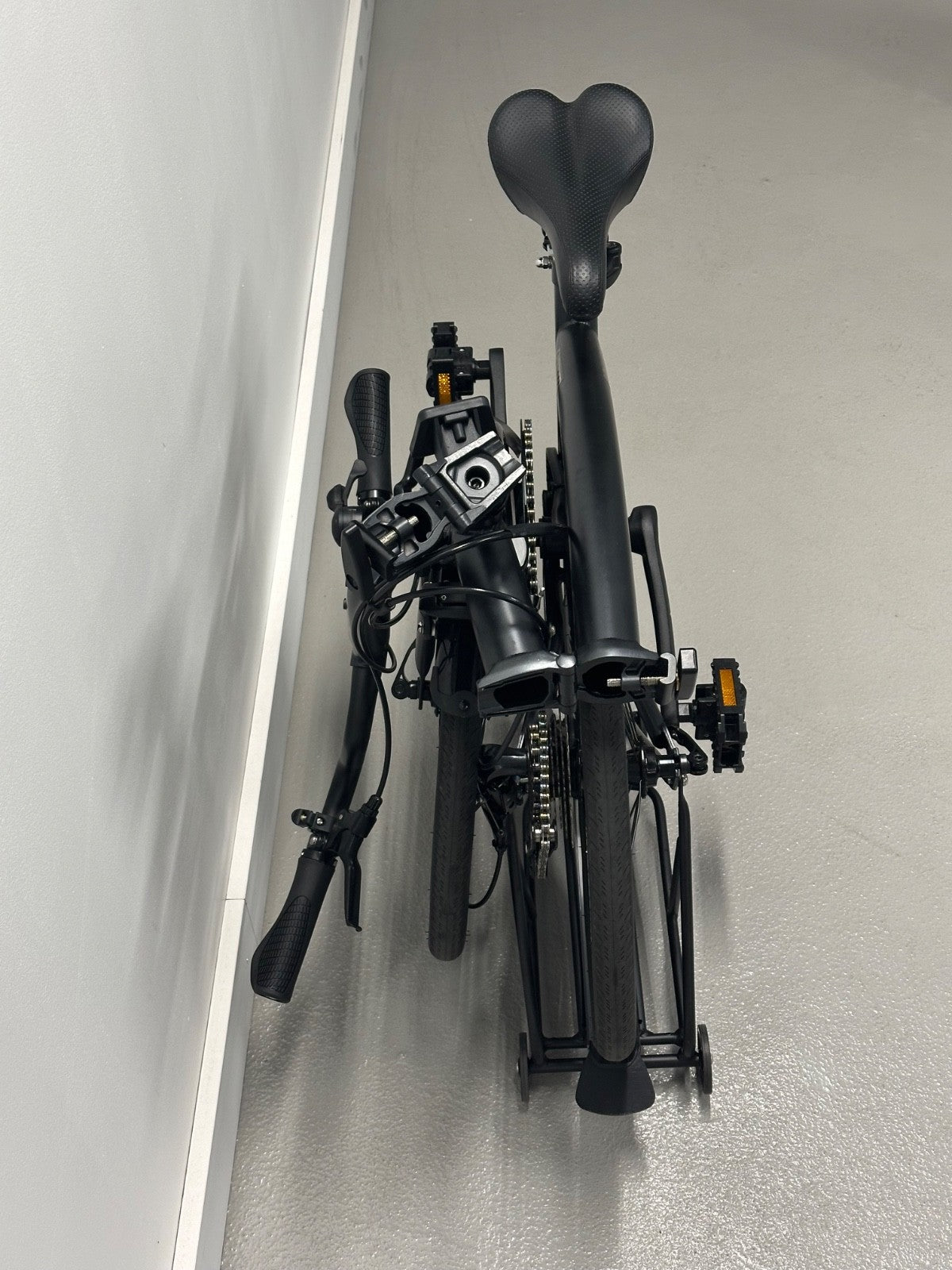 Litepro R20 Brompton Style Folding Bike 20inch 9 Speed - M bar - Titanium Colour