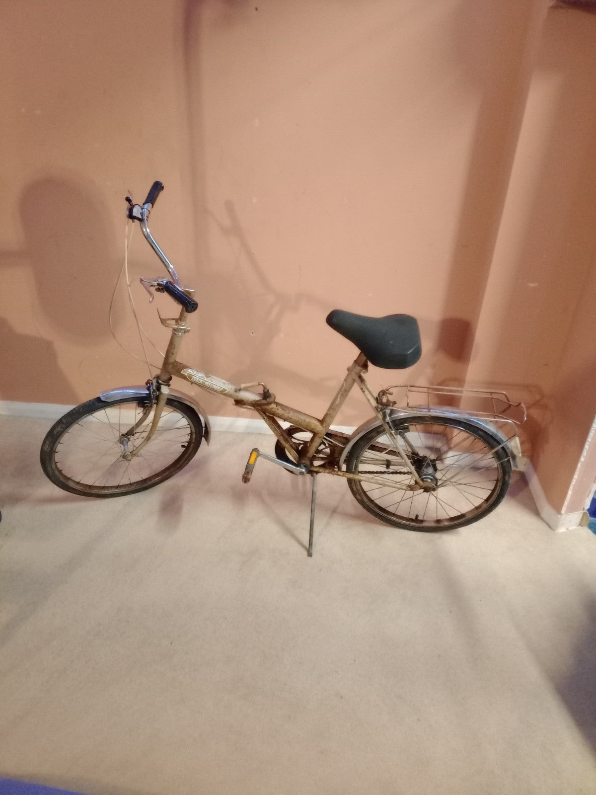 Raleigh Stow Away Folding Bike Vintage Shopper Rack