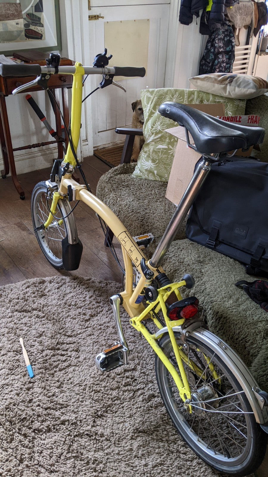 Brompton 3-speed folding bicycle, all original, little use, test ridden working