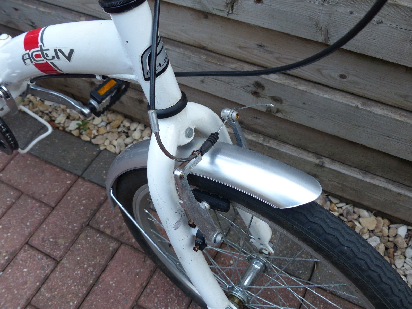 Activ Fold S folding single speed bike bicycle with additional rack White