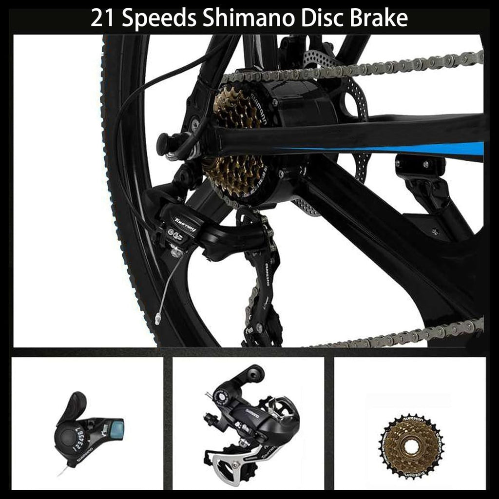 27.5" Mountain Bike Folding Frame 21-Speed Disc Brake MTB for Adults