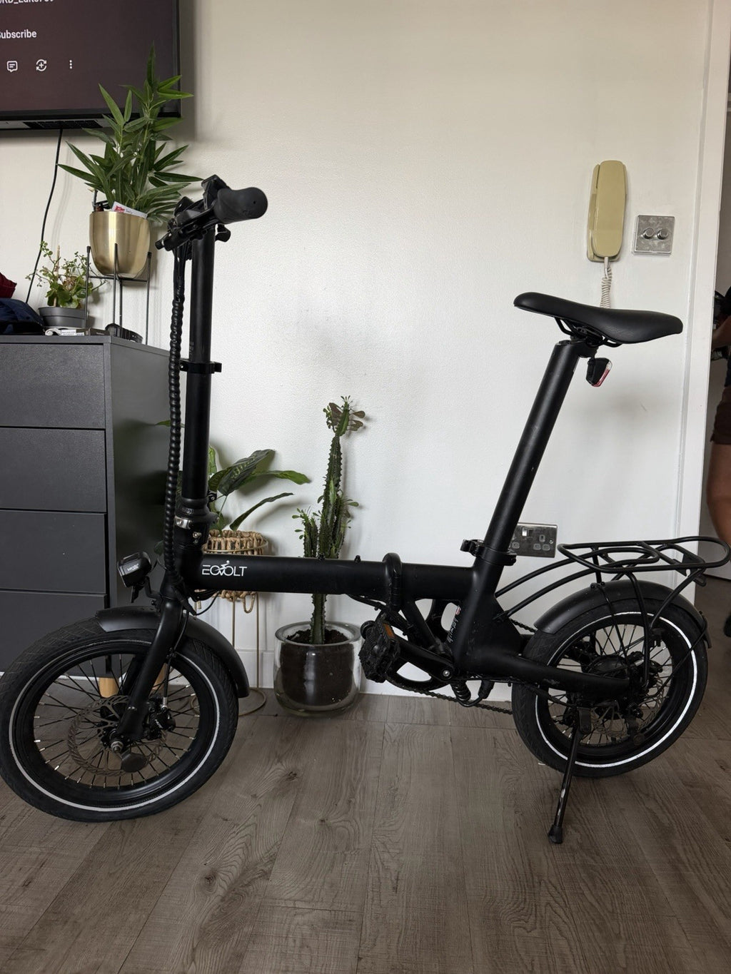 Eovolt 20'' Folding  Bike Black