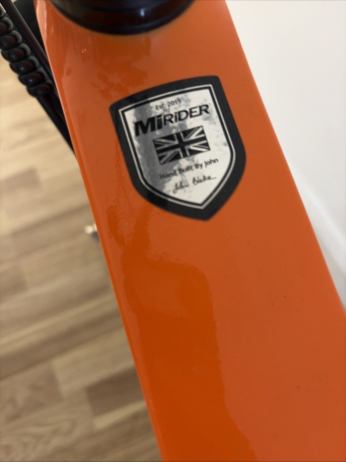 MiRider One Folding Cycle Orange, 16-inch Wheels Used.