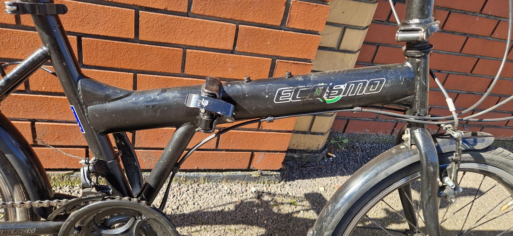 Ecosmo Black Folding Bike | New | 7 Speed | Rear Bike Rack