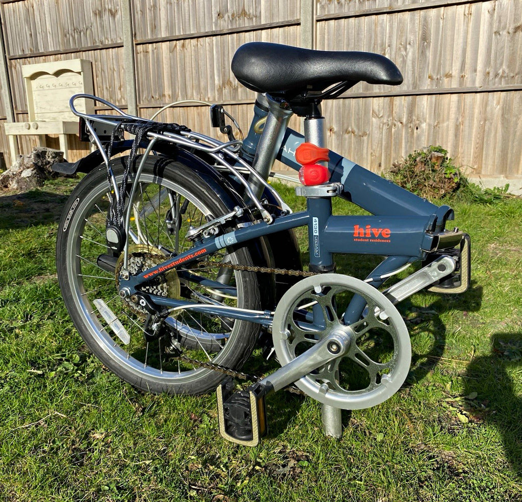 Dahon hive 4130 Folding Bike 20 in Blue 7 speed luggage Rack Mudguards for tube
