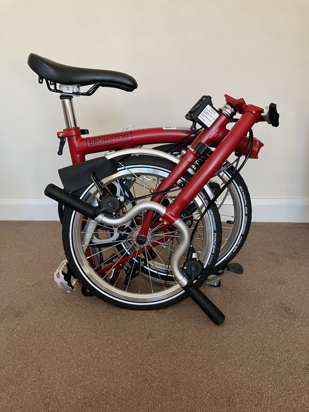 Brompton M6L (C-Line Explore) Folding Bike In House Red