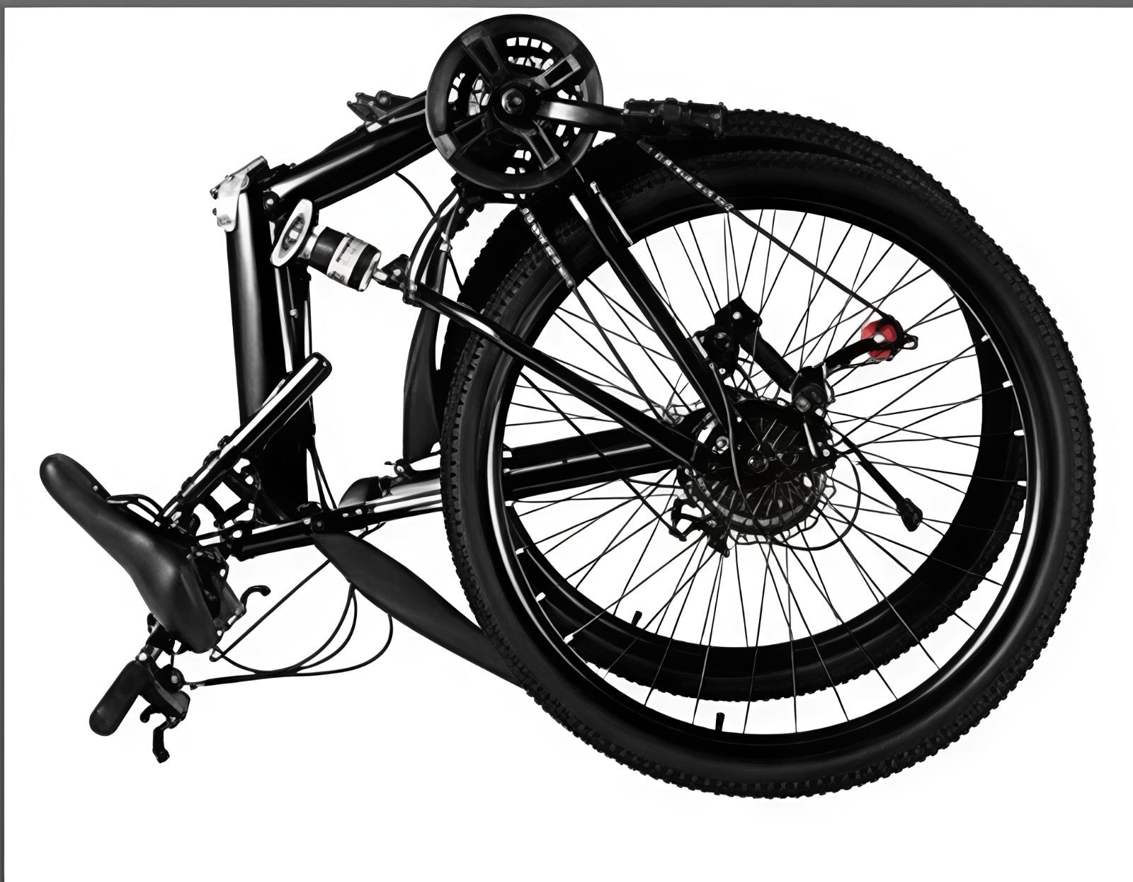 21-Speed Folding Mountain Bike Foldable Bicycle 26" Portable Adult Mountain Bike