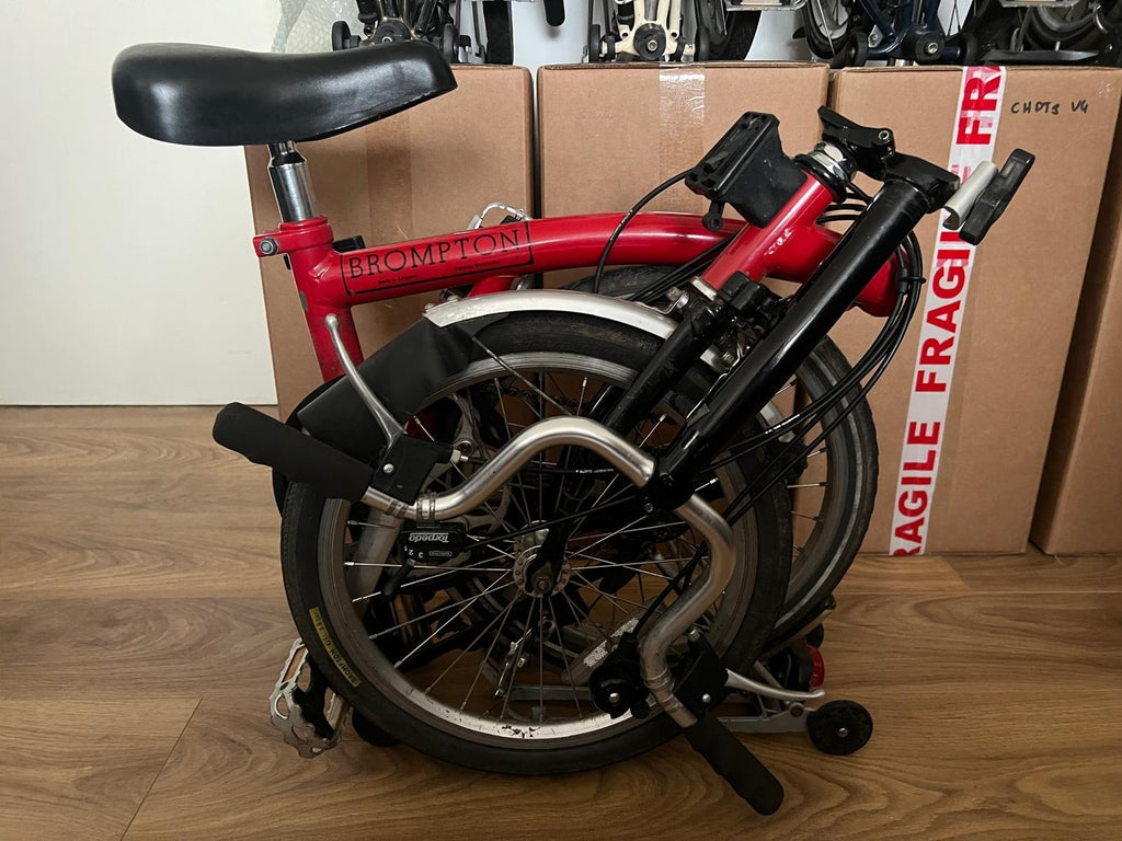 Brompton C Line M6R (6 Speed)  folding bicycle - Red