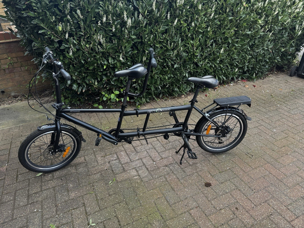 Ecosmo 20TF01BL 20 Inch Wheel Folding Tandem Bicycle Bike - Black