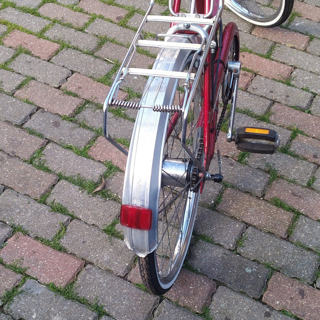 Puch Remover GL Red Silver 20" Vintage Folding Bike 3-Speed Hub Rack Mudguards