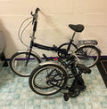 Pair of Apollo 20in Folding Bike Blue/Silver, Rear Rack, Mudguards & Reflectors