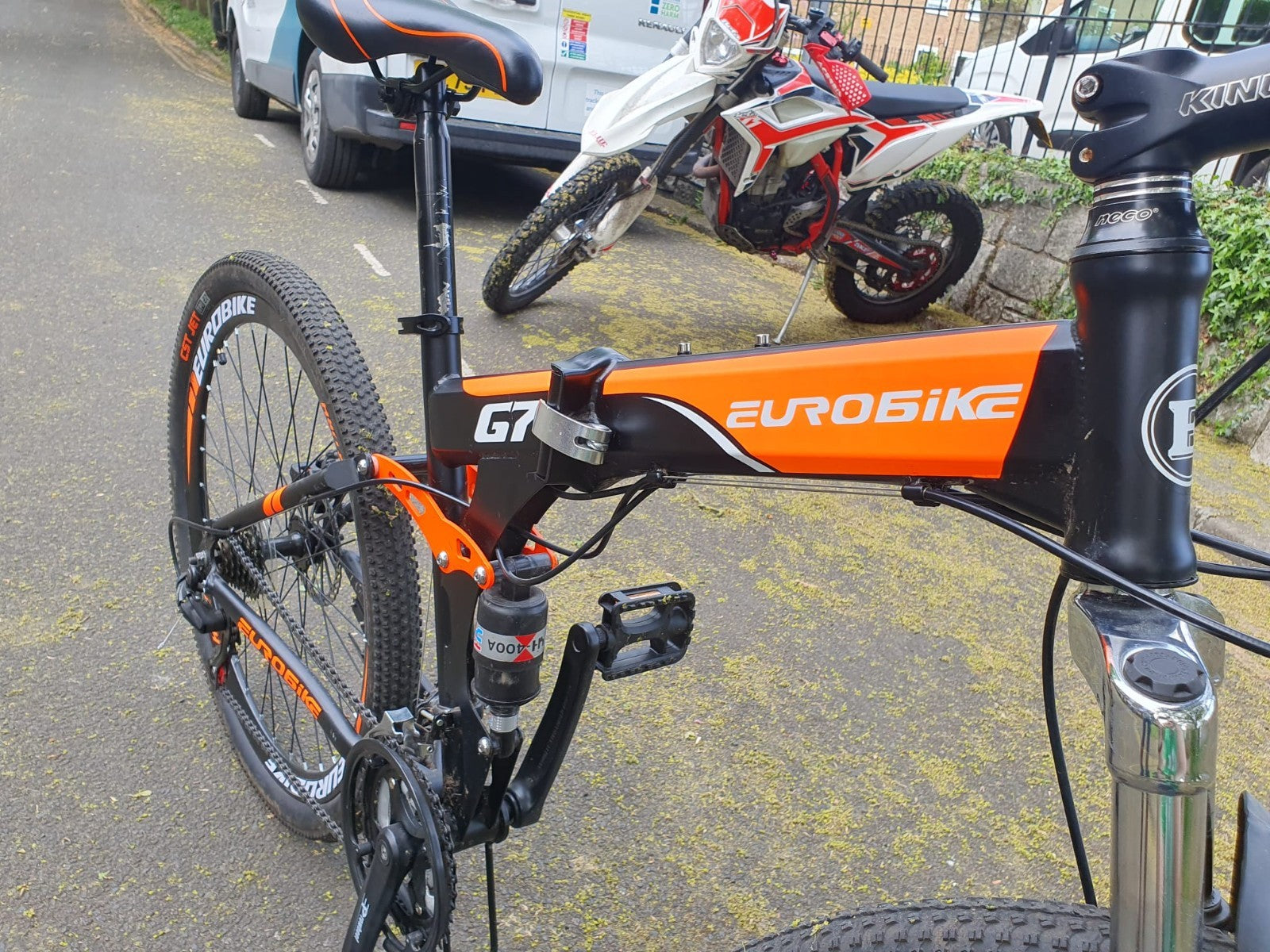 Eurobike Folding Mountain Bike for Adults Full Suspension Bicycle 26/27.5 inch