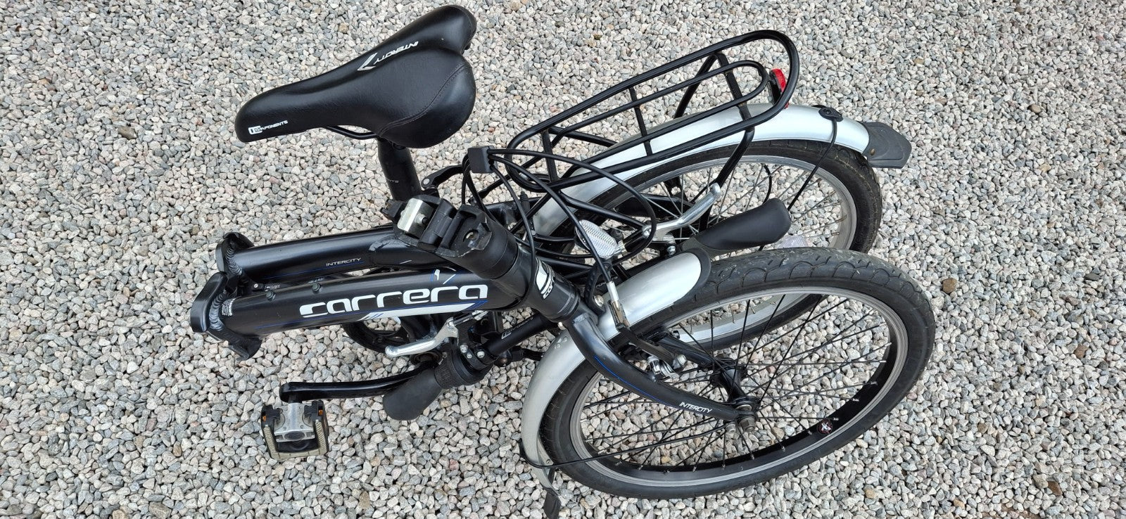 Carrera Intercity Folding Bike 20” Aluminium 6 Speed Rack Mudguards Excellent