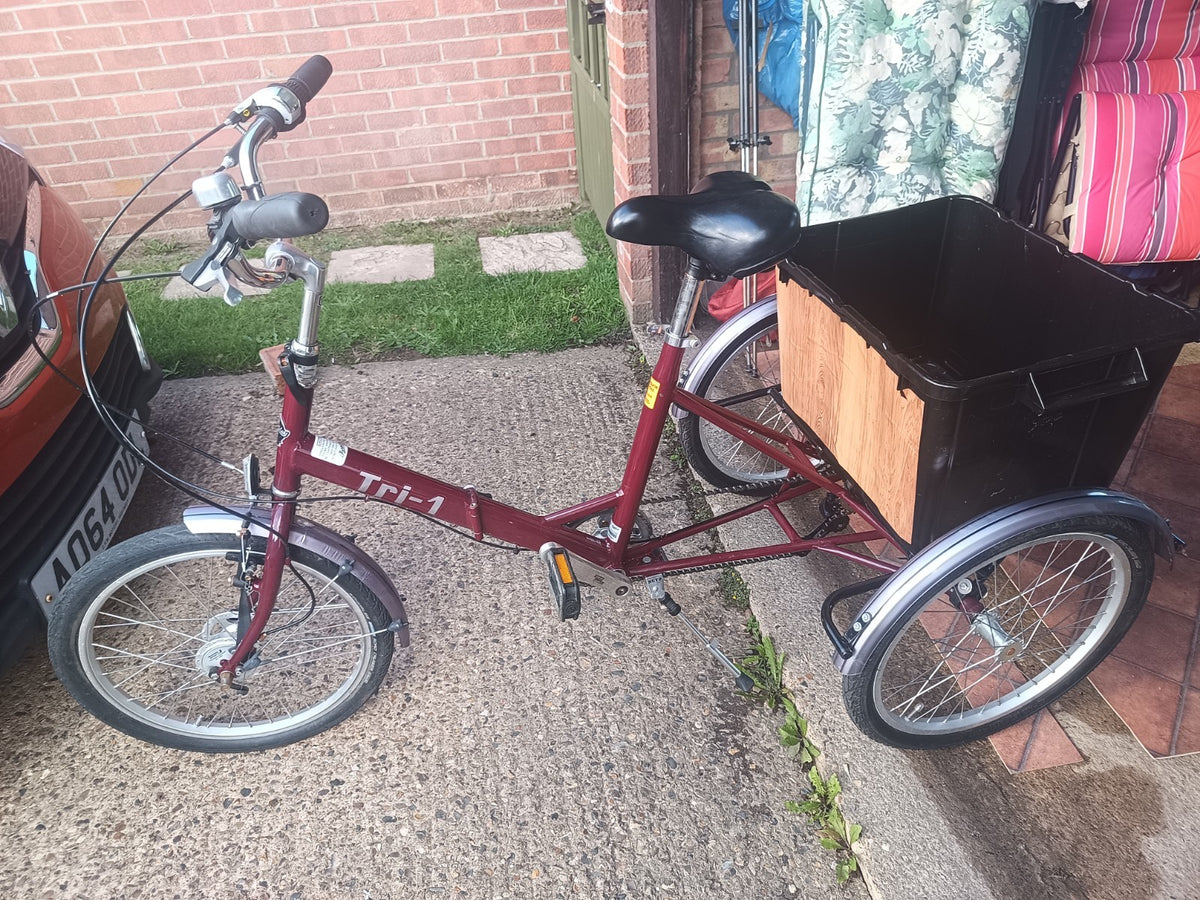 Pashley Tri-1 Tricycle Trike Folding 3-Wheel Bike Free Delivery Norwich