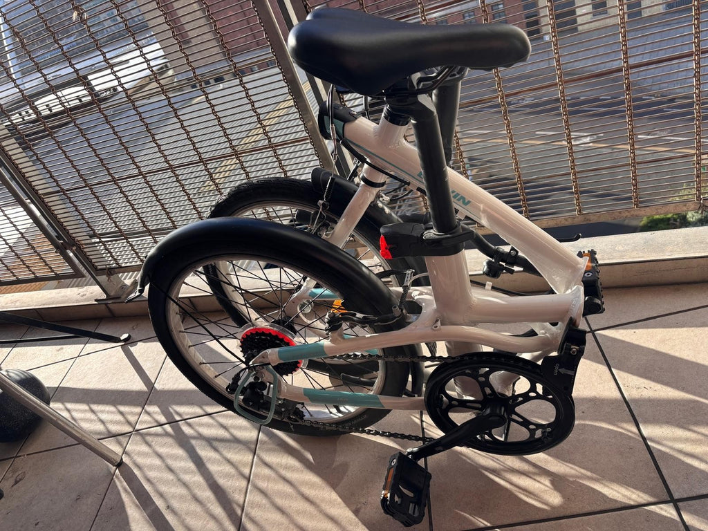 BTWIN white and blue folded bike Good Condition Folded: 78 × 66 × 36 cm