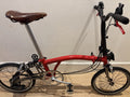 Brompton Folding Bike Red 16 inch 6 speed.
